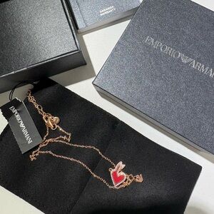 Emporio Arman rose gold bunny necklace